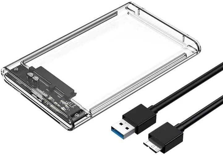 2.5-inch hard drive enclosure for SATA SSDs and HDDs, USB 3.0