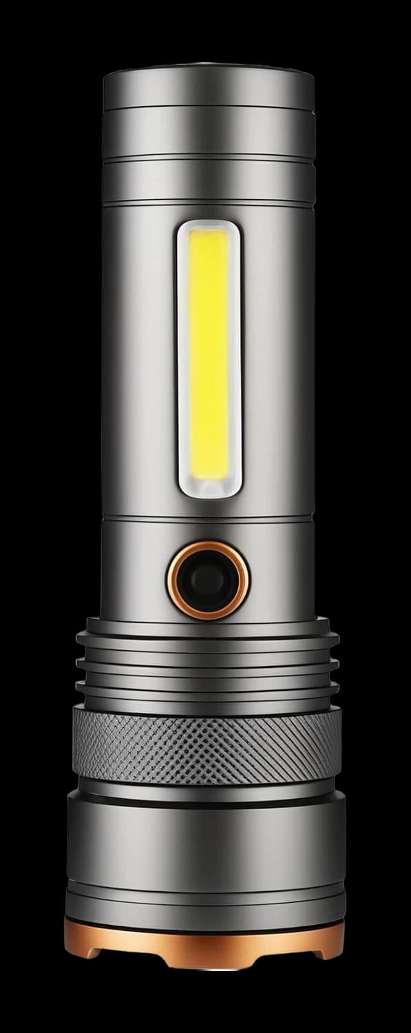 Aluminium LED torch, zoomable, USB-C rechargeable – view 2